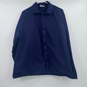 Tillman Westex Shirt Men XL Blue Flame Resistant Jacket Snap Buttons Up FR-7A